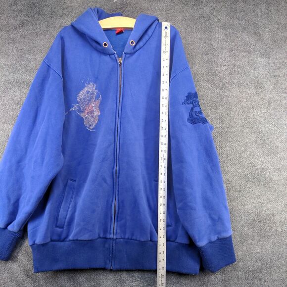 Ciano Farmer Men's Full Zip Hoodie Sweatshirt 3XL Long Sleeve Blue Embroidered - Picture 13 of 15